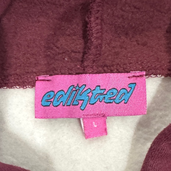 Edikted Burgundy and Gray Hoodie Size L  for - Picture 2 of 5